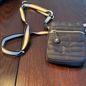 Sondra Roberts Black Quilted crossbody Bag